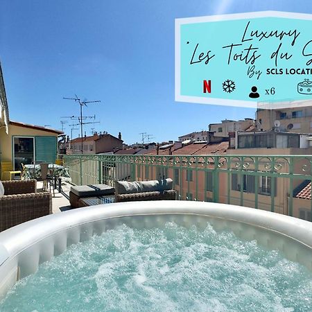 Luxury "Les Toits Du Soleil" - Magnifique Appartement Avec Terrasses Et Jacuzzi - Centre De Cannes - By Scls Locations Buitenkant foto